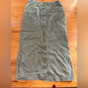 Vintage Jones Jeans Green Button-Down Slim Skirt